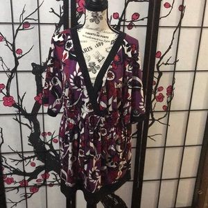 Style & Company Women’s Blouse XL purple white red black